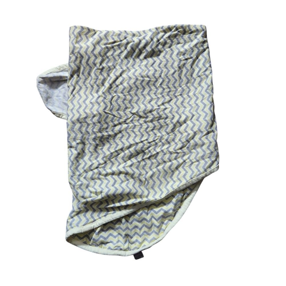 Miracle Blanket Cotton Baby Swaddle Chevrons with Yellow Trim 0-14 Weeks